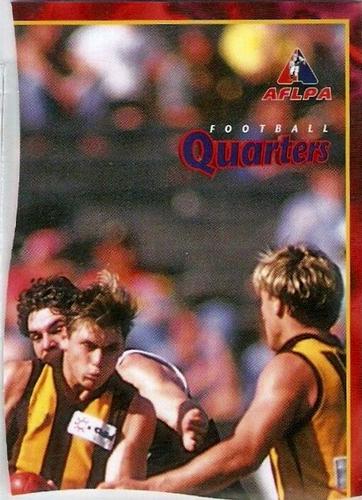 1995 Bewick Enterprises AFLPA Football Quarters #45 Shane Crawford Back